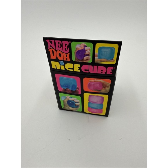 Nee Doh Nice Cube Super Solid Squish Squeeze Ball Purple Squish Purple - Picture 3 of 5